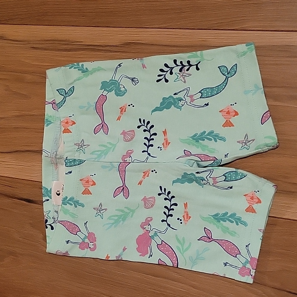 NWOT Fish Stix Kids Pajama Short Bottoms Mermaids Blue/Green Size 3T